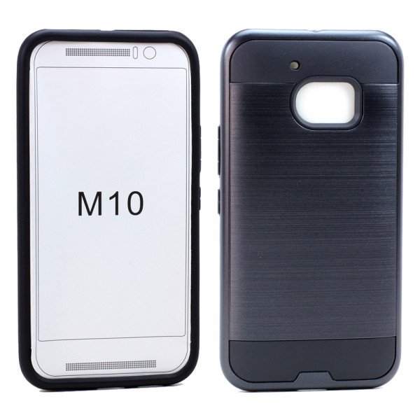 Wholesale HTC One M10 Iron Shield Hybrid Case (Black)